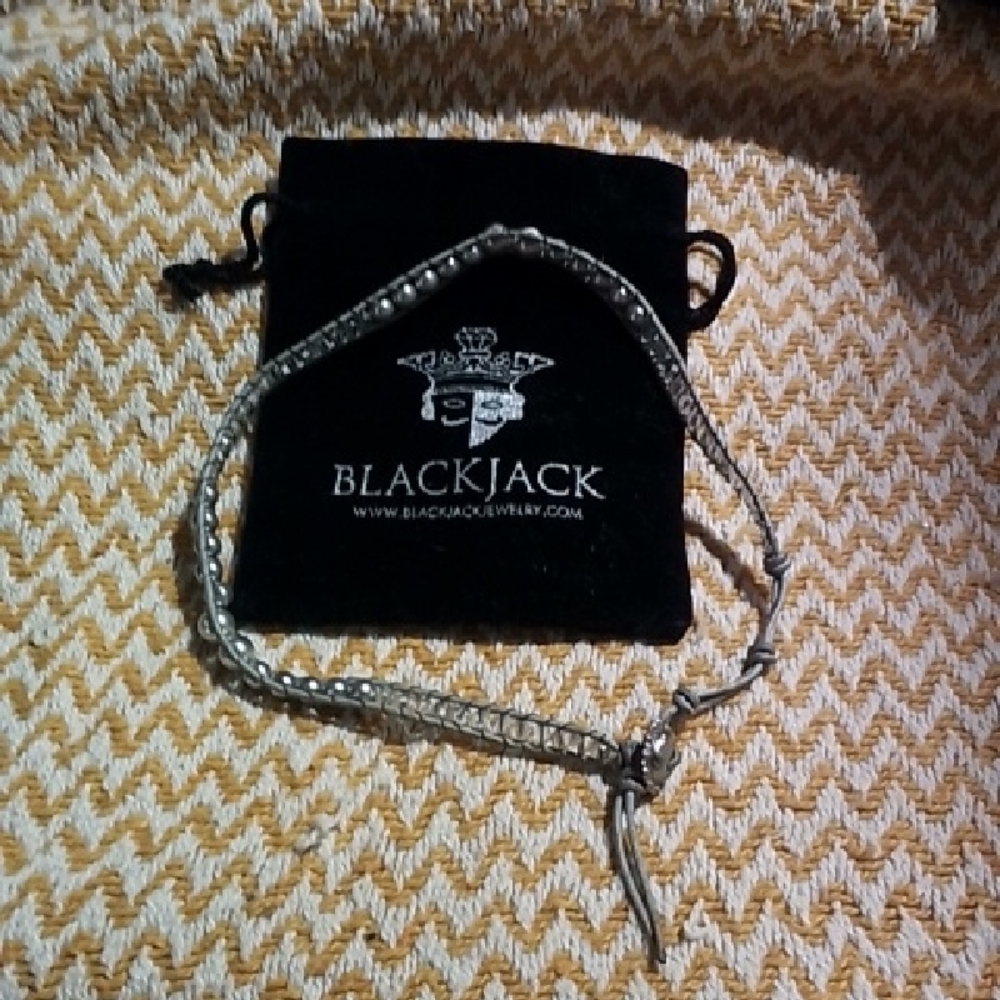 Blackjack Silver Chain Necklace with Branded Pouch
